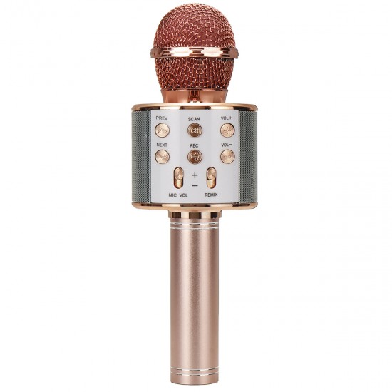 858 Wirelss bluetooth Microphone DSP Noise Reduction Karaoke Mic Recorder HIFI Stereo Speaker Portable Handheld Singing Player for KTV Party