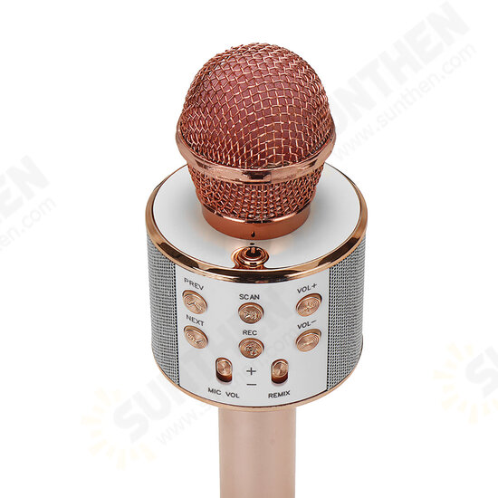 858 Wirelss bluetooth Microphone DSP Noise Reduction Karaoke Mic Recorder HIFI Stereo Speaker Portable Handheld Singing Player for KTV Party