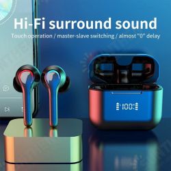 A6 TWS Earphone 5.0 bluetooth True Wireless Digital Display Earbuds Noise Canceling Sports WaterProof Headphone with Mic Charging Box A6 TWS Earphone 5.0 bluetooth True Wireless Digital Display Earbuds Noise Canceling Sports WaterProof Headphone with Mic Charging Box