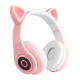 B39 Wireless bluetooth 5.0 Headset Cute Cat Ear With LED Light Child Kids Headset Game Headphone with Mic