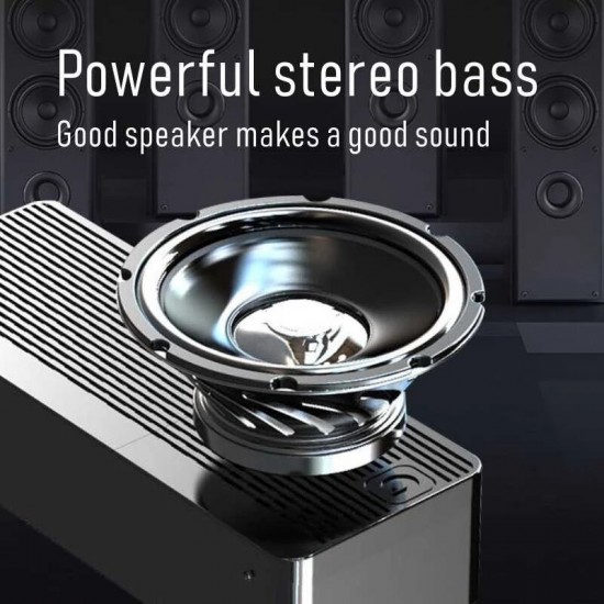 BA21 bluetooth Speaker Portable Wireless Speaker LED Alarm Clock Mini Stereo Bass TF Card FM Handsfree Speaker with Mic