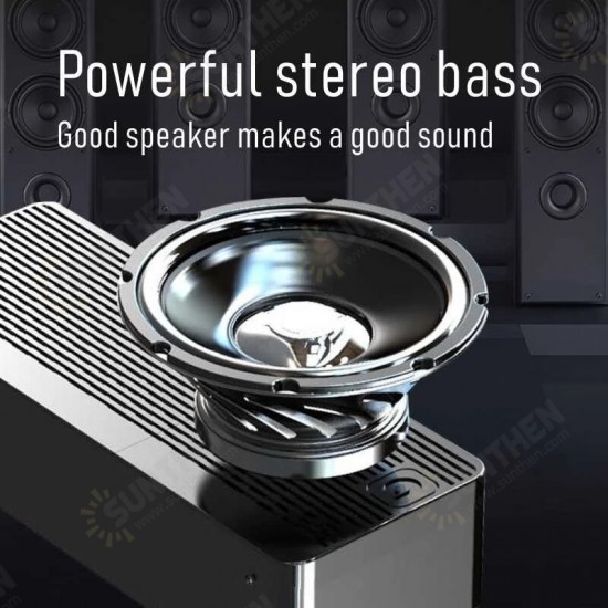 BA21 bluetooth Speaker Portable Wireless Speaker LED Alarm Clock Mini Stereo Bass TF Card FM Handsfree Speaker with Mic