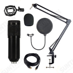 BM-828 Adjustable Studio Mic USB Condenser Sound Recording Microphone With Stand for Live Broadcast Podcasting BM-828 Adjustable Studio Mic USB Condenser Sound Recording Microphone With Stand for Live Broadcast Podcasting