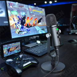 BM-86 Condenser Microphone HIFI DSP Noise Reduction Reverberation Adjustable Built-In Sound Card USB Wired Microphone for YouTube Broadcast Recording Gaming BM-86 Condenser Microphone HIFI DSP Noise Reduction Reverberation Adjustable Built-In Sound Card USB Wired Microphone for YouTube Broadcast Recording Gaming
