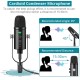 BM-86 Condenser Microphone HIFI DSP Noise Reduction Reverberation Adjustable Built-In Sound Card USB Wired Microphone for YouTube Broadcast Recording Gaming