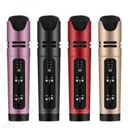 C16 DSP Metal Handheld Wireless Recording Karaoke Microphone Support 6 Voice Voice-Changing Built-In Sound Card Anchor Live Singing Microphones For Mobile Phone C16 DSP Metal Handheld Wireless Recording Karaoke Microphone Support 6 Voice Voice-Changing Built-In Sound Card Anchor Live Singing Microphones For Mobile Phone