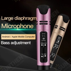 C16 DSP Metal Handheld Wireless Recording Karaoke Microphone Support 6 Voice Voice-Changing Built-In Sound Card Anchor Live Singing Microphones For Mobile Phone C16 DSP Metal Handheld Wireless Recording Karaoke Microphone Support 6 Voice Voice-Changing Built-In Sound Card Anchor Live Singing Microphones For Mobile Phone