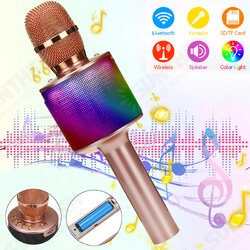 D03 Wireless Microphone bluetooth Speaker HIFI TF Card AUX-In Luminous 2600mAh Music Player Recorder for K Songs Karaoke KTV Singing D03 Wireless Microphone bluetooth Speaker HIFI TF Card AUX-In Luminous 2600mAh Music Player Recorder for K Songs Karaoke KTV Singing