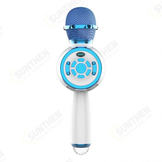DS810 bluetooth Microphone LED Light Handheld Wireless Karaoke Portable Microphone Support TF/USB/FM for Singing DS810 bluetooth Microphone LED Light Handheld Wireless Karaoke Portable Microphone Support TF/USB/FM for Singing