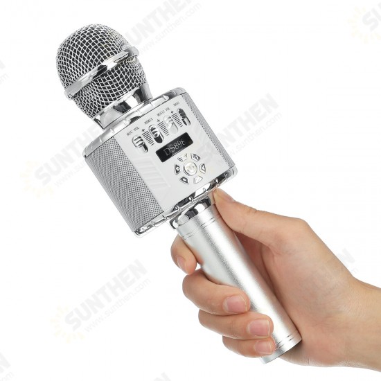 DS898 3-IN-1 Wireless Microphone 2*13W HIFI bluetooth Speaker TF Card 2600mAh Luminous Handheld Mic Recorder Singing Player for KTV K Songs DS898 3-IN-1 Wireless Microphone 2*13W HIFI bluetooth Speaker TF Card 2600mAh Luminous Handheld Mic Recorder Singing Player for KTV K Songs