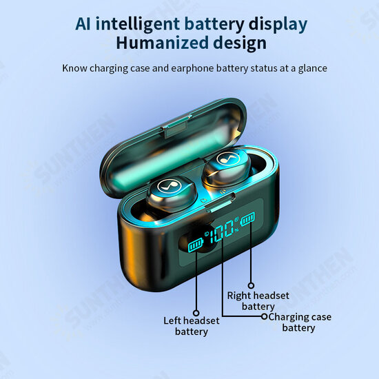 F9 Stereo HiFi TWS Earbuds bluetooth 5.0 Smart Touch Digital Display Binaural Call Earphone Music Headphones with Charging Box F9 Stereo HiFi TWS Earbuds bluetooth 5.0 Smart Touch Digital Display Binaural Call Earphone Music Headphones with Charging Box