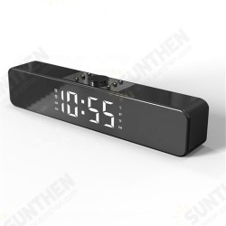 G2 Alarm Clock bluetooth Speaker With LED Digital Display Wired Wireless Home Theater Surround Sound Bar