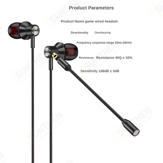 Gamer Headset 3.5mm Jack Wired Earbuds Sports Gaming Earphone Stereo Metal Earbuds with Detachable Mic for Phone PC Gamer Headset 3.5mm Jack Wired Earbuds Sports Gaming Earphone Stereo Metal Earbuds with Detachable Mic for Phone PC