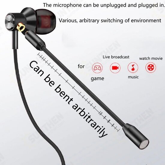 Gamer Headset 3.5mm Jack Wired Earbuds Sports Gaming Earphone Stereo Metal Earbuds with Detachable Mic for Phone PC Gamer Headset 3.5mm Jack Wired Earbuds Sports Gaming Earphone Stereo Metal Earbuds with Detachable Mic for Phone PC
