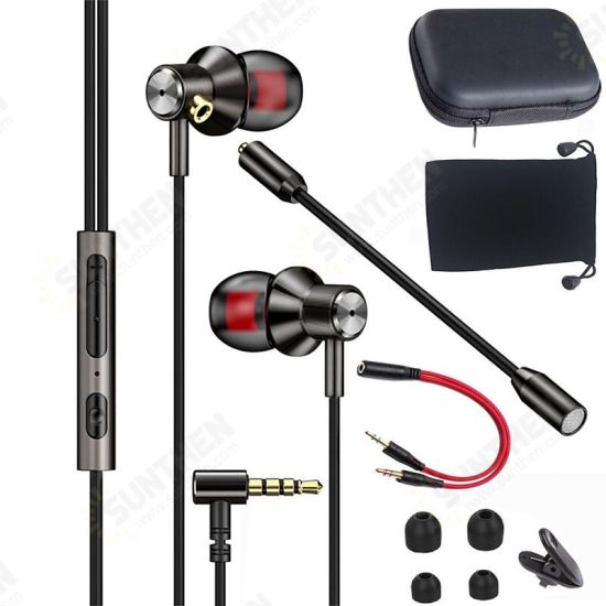 Gamer Headset 3.5mm Jack Wired Earbuds Sports Gaming Earphone Stereo Metal Earbuds with Detachable Mic for Phone PC Gamer Headset 3.5mm Jack Wired Earbuds Sports Gaming Earphone Stereo Metal Earbuds with Detachable Mic for Phone PC