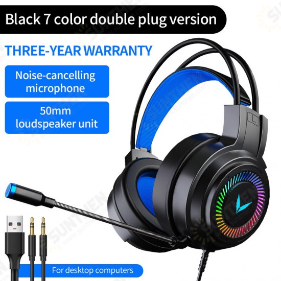 Gaming Headsets Gamer Headphones Surround Sound Stereo Wired Earphones USB Microphone Colourful Light PC Laptop Game Headset Gaming Headsets Gamer Headphones Surround Sound Stereo Wired Earphones USB Microphone Colourful Light PC Laptop Game Headset