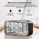 H21 Wireless bluetooth Speaker Mini LED Double Alarm Clock FM Radio TF Card AUX Soundbar Subwoofer with Mic
