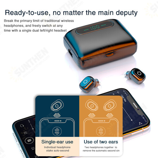 H60 Dual Dynamic bluetooth 5.0 TWS Earphone LED Digital Display Stereo Bass Sports Earbuds with Charging Case H60 Dual Dynamic bluetooth 5.0 TWS Earphone LED Digital Display Stereo Bass Sports Earbuds with Charging Case