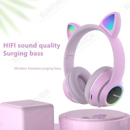 L450 Cute Cat Ear bluetooth Headset Foldable HiFi Music Headphone Supports TF Card FM with Mic L450 Cute Cat Ear bluetooth Headset Foldable HiFi Music Headphone Supports TF Card FM with Mic
