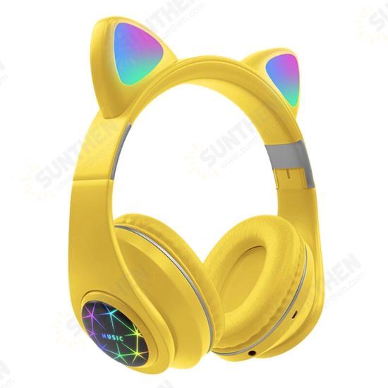 M2 Cut Cat Ear Headphones Wireless bluetooth 5.0 HIFI TF Card AUX-In Luminous Foldable Head-Mounted Headsetwith Mic M2 Cut Cat Ear Headphones Wireless bluetooth 5.0 HIFI TF Card AUX-In Luminous Foldable Head-Mounted Headsetwith Mic