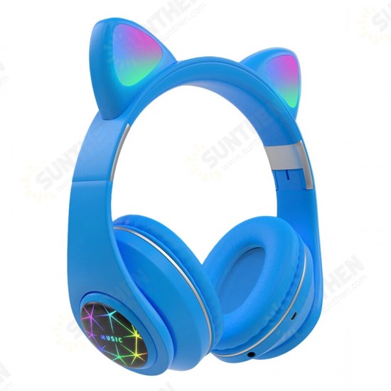 M2 Cut Cat Ear Headphones Wireless bluetooth 5.0 HIFI TF Card AUX-In Luminous Foldable Head-Mounted Headsetwith Mic M2 Cut Cat Ear Headphones Wireless bluetooth 5.0 HIFI TF Card AUX-In Luminous Foldable Head-Mounted Headsetwith Mic
