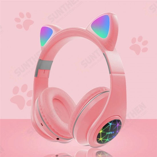 M2 Cut Cat Ear Headphones Wireless bluetooth 5.0 HIFI TF Card AUX-In Luminous Foldable Head-Mounted Headsetwith Mic M2 Cut Cat Ear Headphones Wireless bluetooth 5.0 HIFI TF Card AUX-In Luminous Foldable Head-Mounted Headsetwith Mic