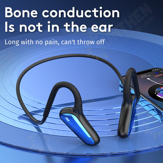 MD8 Bone Conduction bluetooth 5.2 Headphones Ear Hook Wireless IPX5 Waterproof Earphones for Sport Fitness Shocking Horn Headset