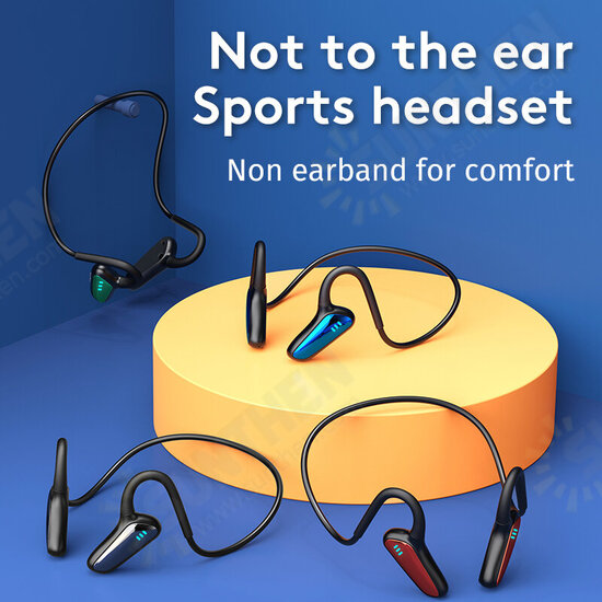 MD8 Bone Conduction bluetooth 5.2 Headphones Ear Hook Wireless IPX5 Waterproof Earphones for Sport Fitness Shocking Horn Headset