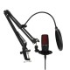 ME3 Condenser Studio Microphone Studio Stereo Recording with Volume Control Real Silent Key LED Status Display