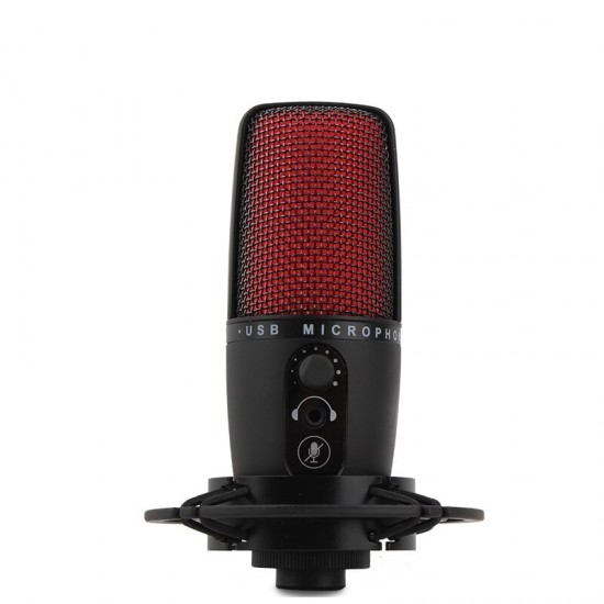 ME3 Condenser Studio Microphone Studio Stereo Recording with Volume Control Real Silent Key LED Status Display