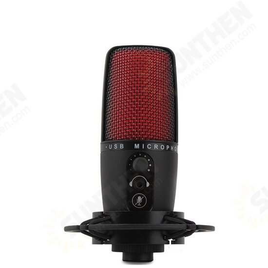 ME3 Condenser Studio Microphone Studio Stereo Recording with Volume Control Real Silent Key LED Status Display