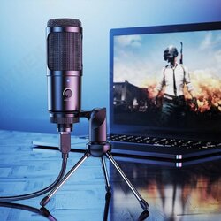 Metal USB Condenser Recording Microphone Gaming For Laptop Windows Cardioid Studio Recording Vocals Voice Skype Chatting Podcast Metal USB Condenser Recording Microphone Gaming For Laptop Windows Cardioid Studio Recording Vocals Voice Skype Chatting Podcast