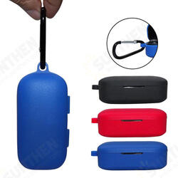 Portable Shockproof Dirtyproof Silicone Wireless bluetooth Earphone Storage Case with Keychain for QCY T5