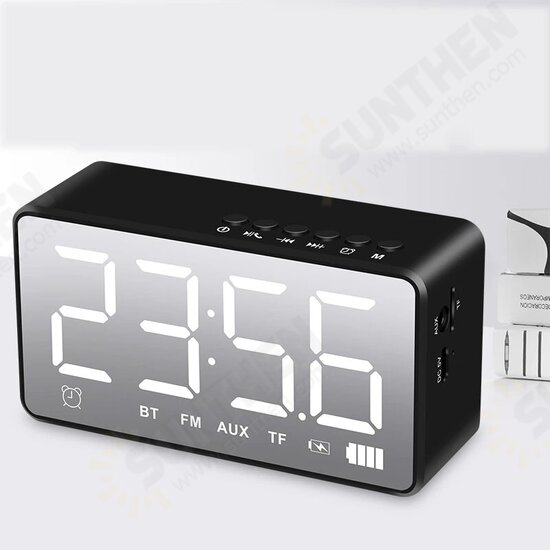 Q31 bluetooth Speaker Alarm Clock Mirror LED Digital FM Radio TF AUX Desktop Wireless Speaker with Mic Q31 bluetooth Speaker Alarm Clock Mirror LED Digital FM Radio TF AUX Desktop Wireless Speaker with Mic