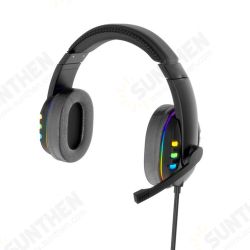 RGB Gaming Headset Stereo Sound Headphone Colorful Lighting Effect Large Unit with Mic for Computer Gamer RGB Gaming Headset Stereo Sound Headphone Colorful Lighting Effect Large Unit with Mic for Computer Gamer