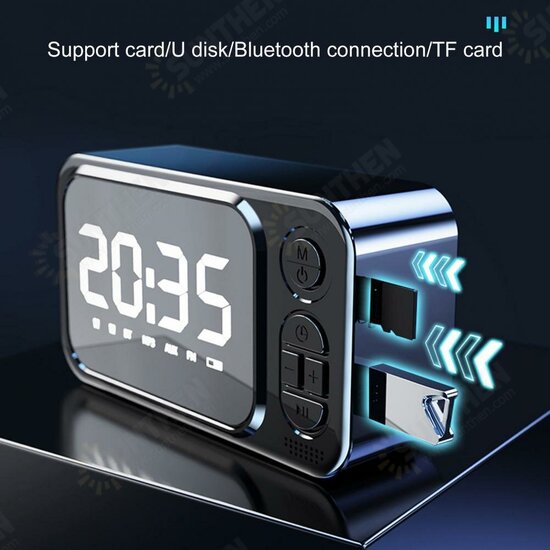 T5 bluetooth Speaker Portable Wireless Speaker Creative LED Alarm Clock Outdoor TF Card Speaker Mini Desktop Clock Speaker T5 bluetooth Speaker Portable Wireless Speaker Creative LED Alarm Clock Outdoor TF Card Speaker Mini Desktop Clock Speaker