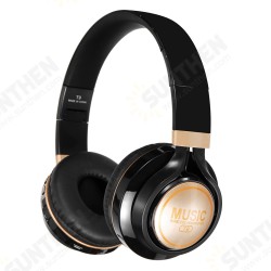 T9 bluetooth Headphone Wireless Headset Foldable TF Card AUX Sport RGB Light Gaming Headset with Mic