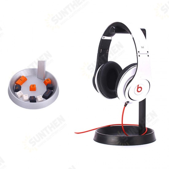 Universal Metal Texture with Storage Base Headphone Holder Headset Desktop Display Holder Mount Bracket for Beats