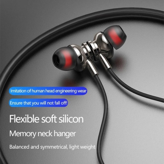 W200 Sport Neckband Wireless Headset Earbuds IPX5 Waterproof Magnetic Noise Cancelling Earphones With Mic Volume Control
