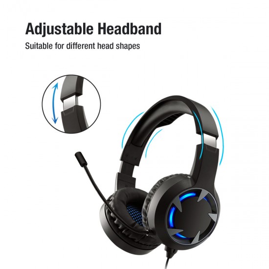 Wired Headphones Stereo Bass Surround Gaming Headset for PS4 New for Xbox One PC with Mic