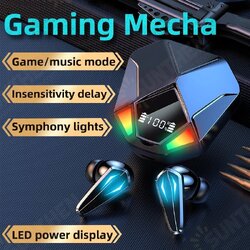X6 TWS bluetooth 5.1 Gaming Earphone Wireless Touch Control Headphones with LED Display 9D Stereo Earbuds Waterproof Sports Headsets X6 TWS bluetooth 5.1 Gaming Earphone Wireless Touch Control Headphones with LED Display 9D Stereo Earbuds Waterproof Sports Headsets