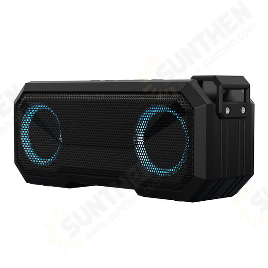 X8 bluetooth Speaker Subwoofer Stereo HIFI 52MM Dual Drivers 16W FM Radio TF Card AUX-In Soundbar 3000mAh Power Bank IPX7 Wterproof Luminous Portable Outdoor Soundbox with Mic