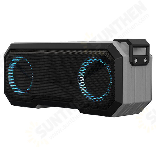 X8 bluetooth Speaker Subwoofer Stereo HIFI 52MM Dual Drivers 16W FM Radio TF Card AUX-In Soundbar 3000mAh Power Bank IPX7 Wterproof Luminous Portable Outdoor Soundbox with Mic