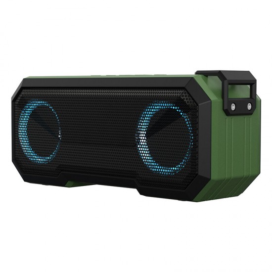 X8 bluetooth Speaker Subwoofer Stereo HIFI 52MM Dual Drivers 16W FM Radio TF Card AUX-In Soundbar 3000mAh Power Bank IPX7 Wterproof Luminous Portable Outdoor Soundbox with Mic