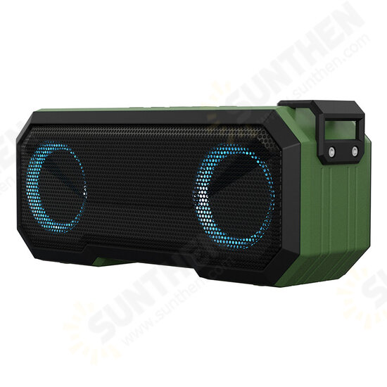 X8 bluetooth Speaker Subwoofer Stereo HIFI 52MM Dual Drivers 16W FM Radio TF Card AUX-In Soundbar 3000mAh Power Bank IPX7 Wterproof Luminous Portable Outdoor Soundbox with Mic