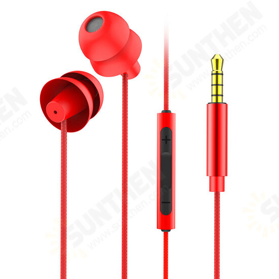 XK-052 Headsets HiFi HD Sound Noise Reduction Half in-Ear 3.5mm Wired Control Stereo Earphones Headphone With Mic