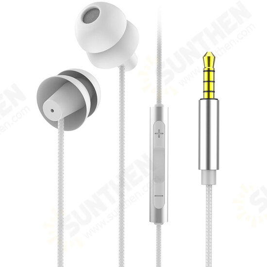 XK-052 Headsets HiFi HD Sound Noise Reduction Half in-Ear 3.5mm Wired Control Stereo Earphones Headphone With Mic