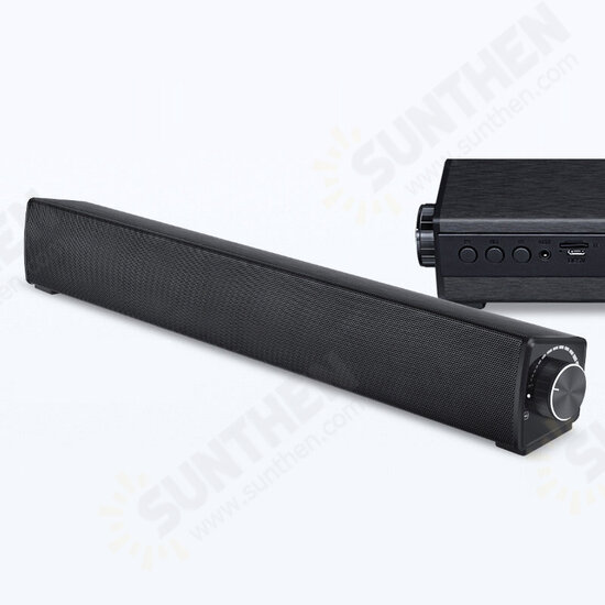 Y8 bluetooth Soundbar Bass Stereo 20W 45MM Dual Drivers Soundbox TF Card AUNX-In 2000mAh Remote Control Speaker with Mic