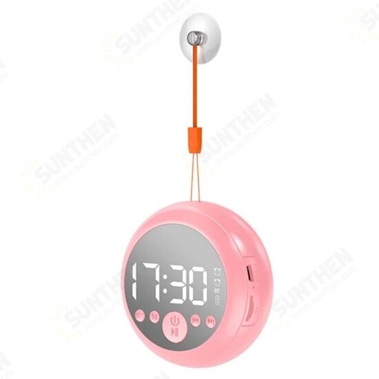 Z2 bluetooth 5.0 Speaker Mirror Dual Alarm Clock HIFI Stereo Mini Round Shape Subwoofer Support FM Radio TF Card