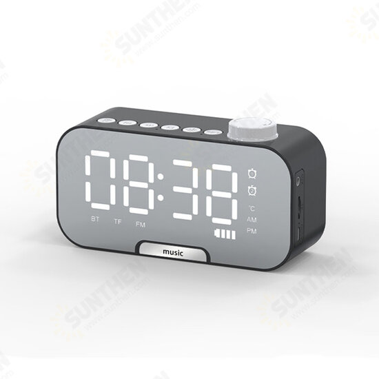 Z5 Alarm Clock Wireless bluetooth Speaker Portable Mini Mirror Alarm Clock HiFi Support TF Card